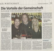 Die Vorteile der Gemeinschaft - Wein-Musketier Michael Lehmann in Göppingen mit Tina James und Kerstin Rippchen, Salach - Oktober 2010
