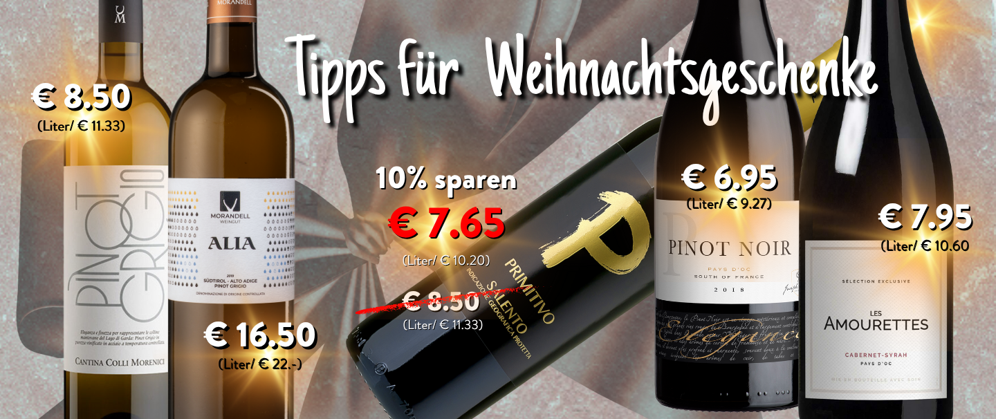 Tipps für Weihnachtsgeschenke bei Wein-Musketier Tipps für Weihnachtsgeschenke bei Wein-Musketier