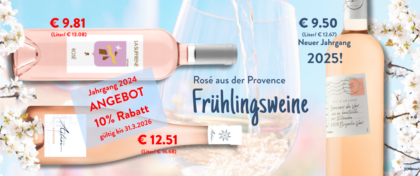 Fr&uuml;hlingswein Ros&eacute; aus der Provence bei Wein-Musketier